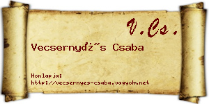 Vecsernyés Csaba névjegykártya